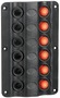 Panel elektryczny Wave Design z wyłącznikami kołyskowymi z diodą LED - 5+1 gniazdo wtykowe z zapalniczką - Kod. 14.104.06 22